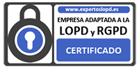 Empresa Adaptada a la LOPD y RGPD. Certificado